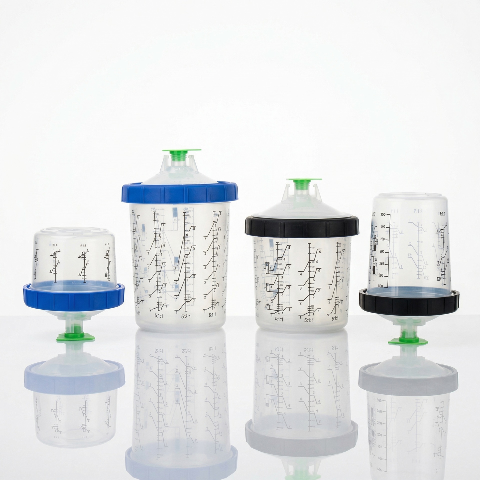 Disposable Paint Mixing Cup System with Filters for Spray Gun | 400ml 600ml 800ml Liner Cups