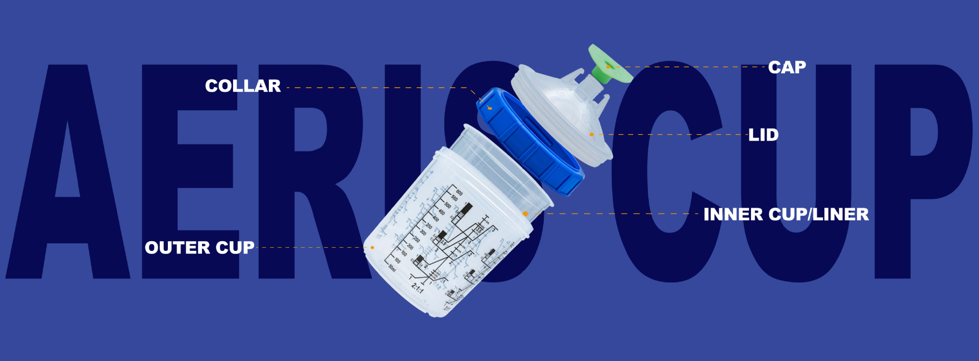 Disposable Paint Mixing Cup System with Filters for Spray Gun | 400ml 600ml 800ml Liner Cups