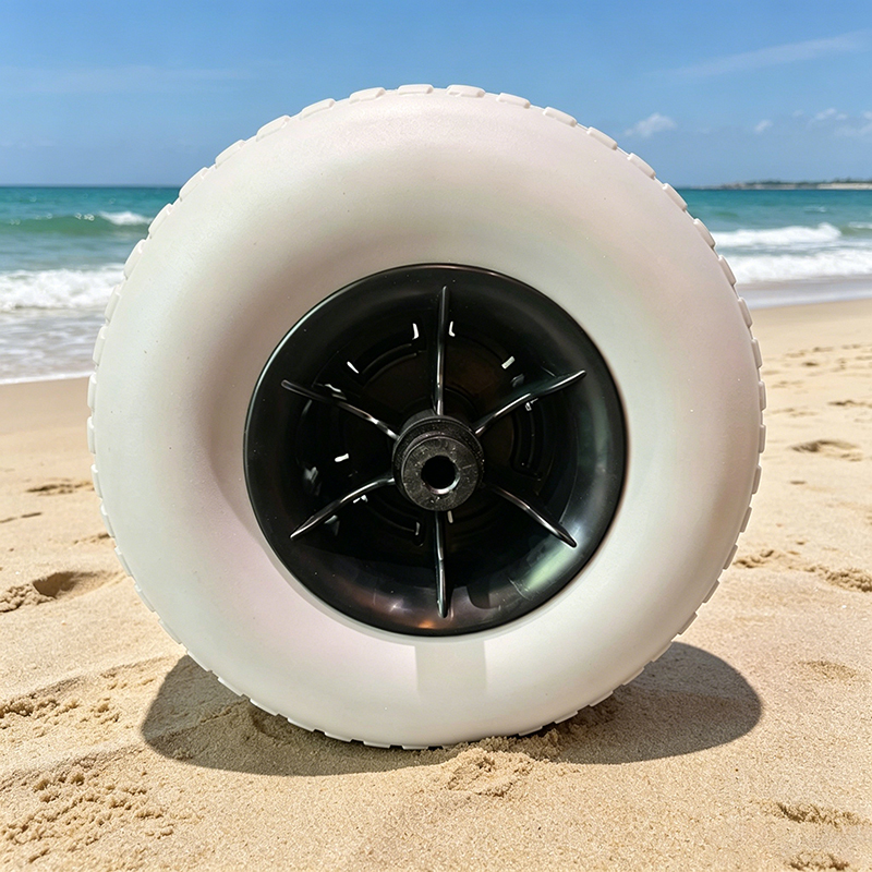 9" Inflatable Balloon Beach Wheels - Heavy Duty PVC Sand Tires for Camp Cart
