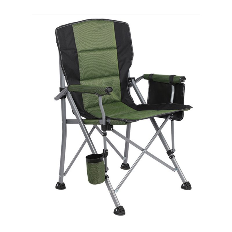 MEETJOY Heavy Duty Folding Camping Chair with Horseshoe Feet - Double Layer 1200D Oxford Fabric