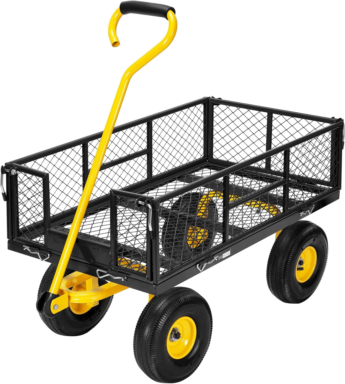 meetjoys Heavy Duty Steel Mesh Garden Cart - 880 LBS Capacity Utility Wagon