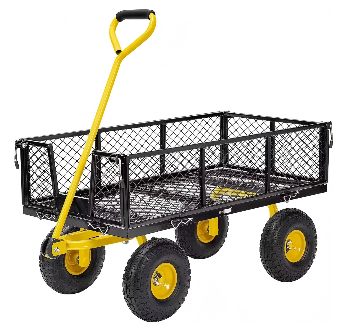 meetjoys Heavy Duty Steel Mesh Garden Cart - 880 LBS Capacity Utility Wagon